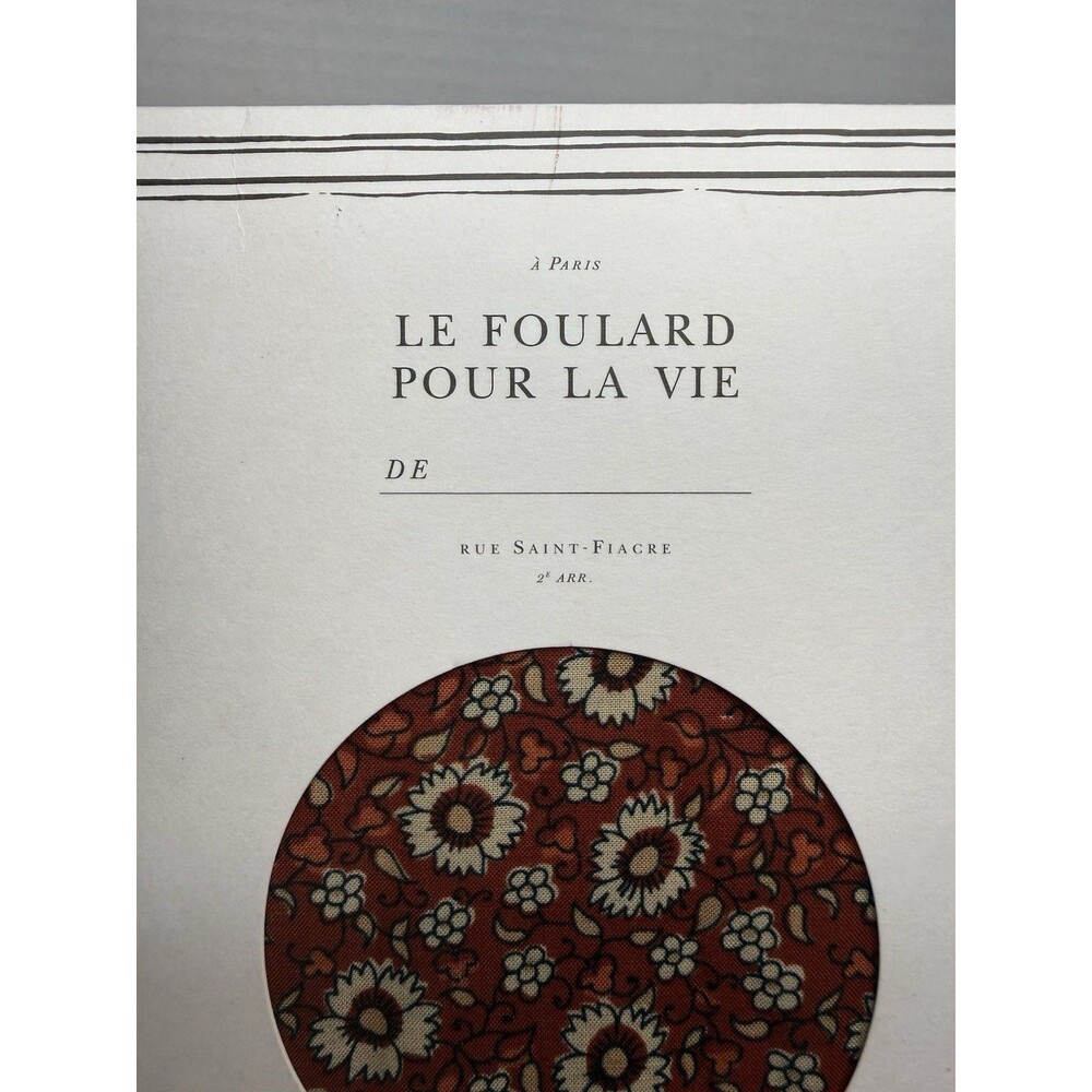 Sézane Floral Foulard pour la vie Scarf Rosewood Flowers New - Picture 3 of 5